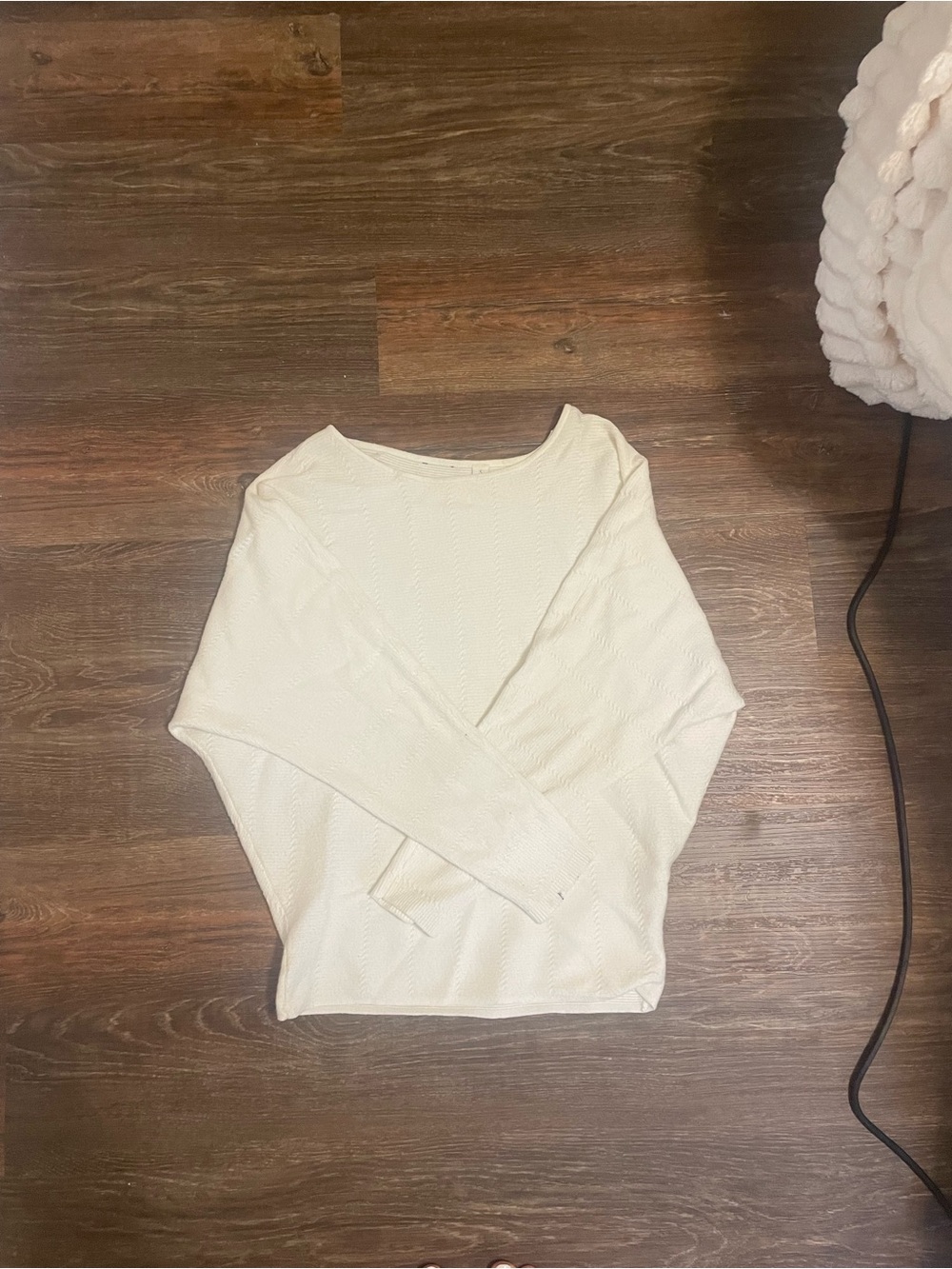 Francesca's Collections Cream Knit Sweater